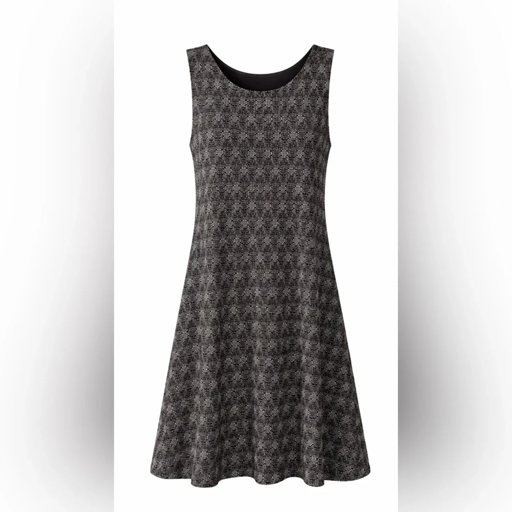 Black and Gray Midi Dress - Picture 2 of 5